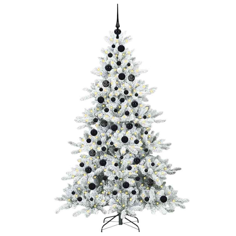 Chargez l'image dans la visionneuse de la galerie, Vidaxl kunstmatige inklapbare kerstboom wit 180 cm pvc en staal
