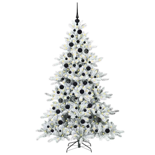 Vidaxl kunstmatige inklapbare kerstboom wit 180 cm pvc en staal