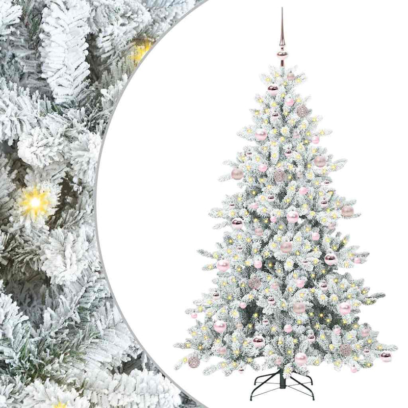 Chargez l'image dans la visionneuse de la galerie, Vidaxl kunstmatige inklapbare kerstboom wit 180 cm pvc en staal
