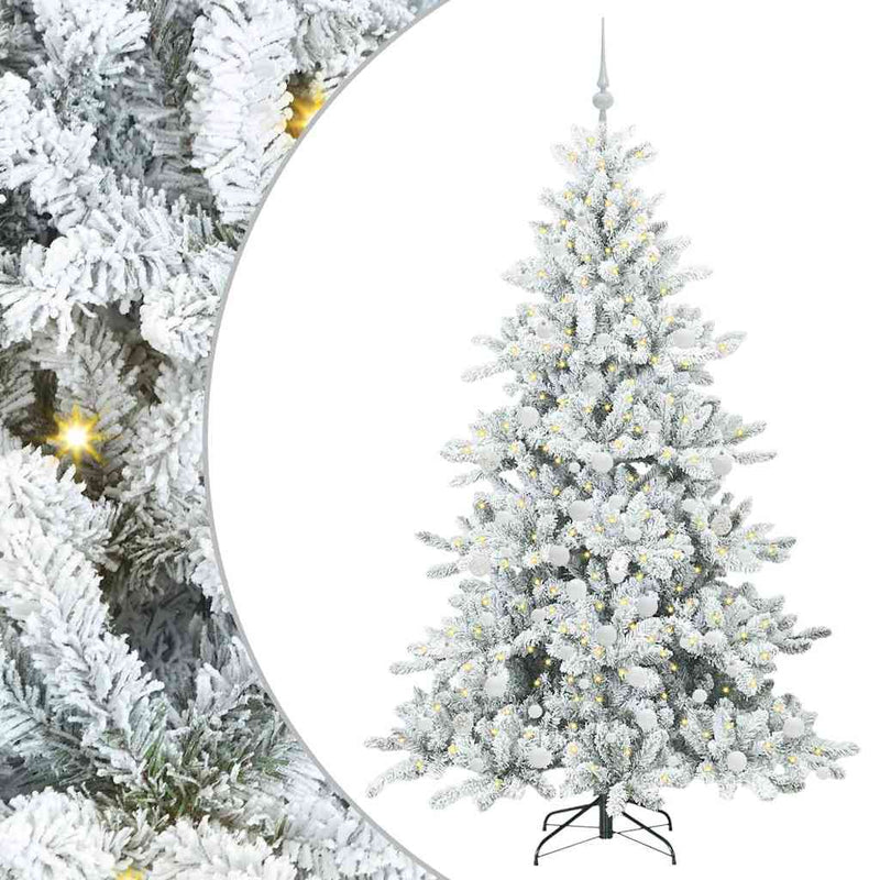 Chargez l'image dans la visionneuse de la galerie, Vidaxl kunstmatige inklapbare kerstboom wit 180 cm pvc en staal
