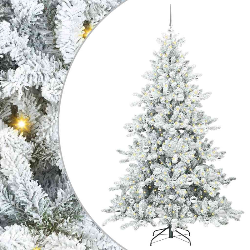 Chargez l'image dans la visionneuse de la galerie, Vidaxl kunstmatige inklapbare kerstboom wit 180 cm pvc en staal
