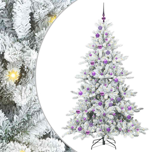 Vidaxl kunstmatige inklapbare kerstboom wit 180 cm pvc en staal