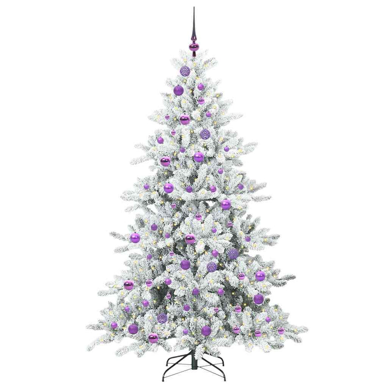Chargez l'image dans la visionneuse de la galerie, Vidaxl kunstmatige inklapbare kerstboom wit 180 cm pvc en staal

