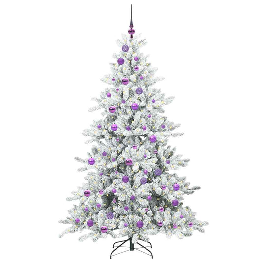 Vidaxl kunstmatige inklapbare kerstboom wit 180 cm pvc en staal