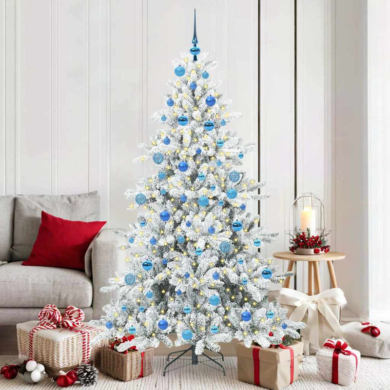 Chargez l'image dans la visionneuse de la galerie, Vidaxl kunstmatige inklapbare kerstboom wit 180 cm pvc en staal
