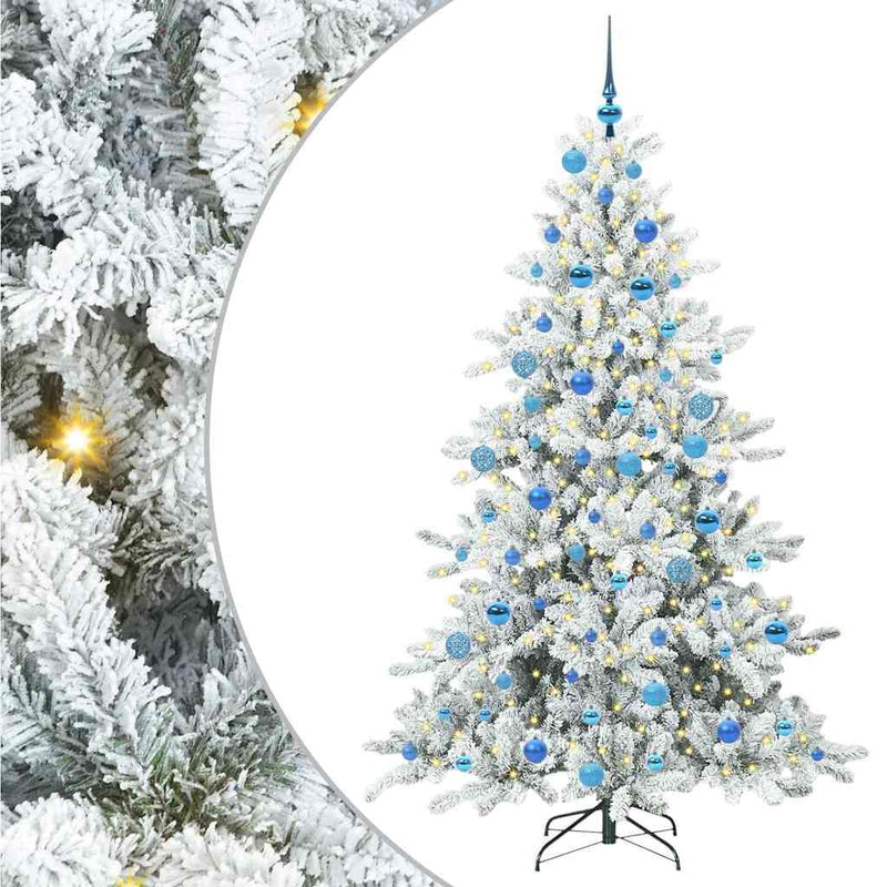 Chargez l'image dans la visionneuse de la galerie, Vidaxl kunstmatige inklapbare kerstboom wit 180 cm pvc en staal
