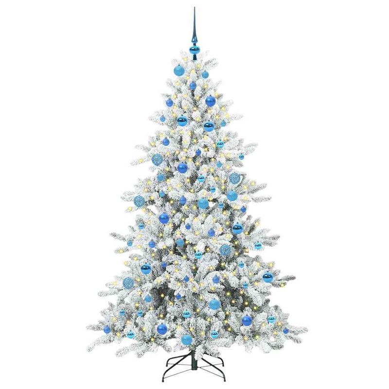 Chargez l'image dans la visionneuse de la galerie, Vidaxl kunstmatige inklapbare kerstboom wit 180 cm pvc en staal
