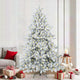Vidaxl kunstmatige inklapbare kerstboom wit 210 cm pvc en staal