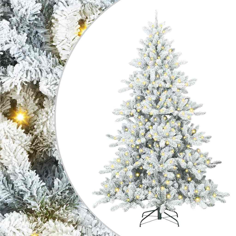 Afbeelding laden in galerijviewer, Vidaxl kunstmatige inklapbare kerstboom wit 210 cm pvc en staal
