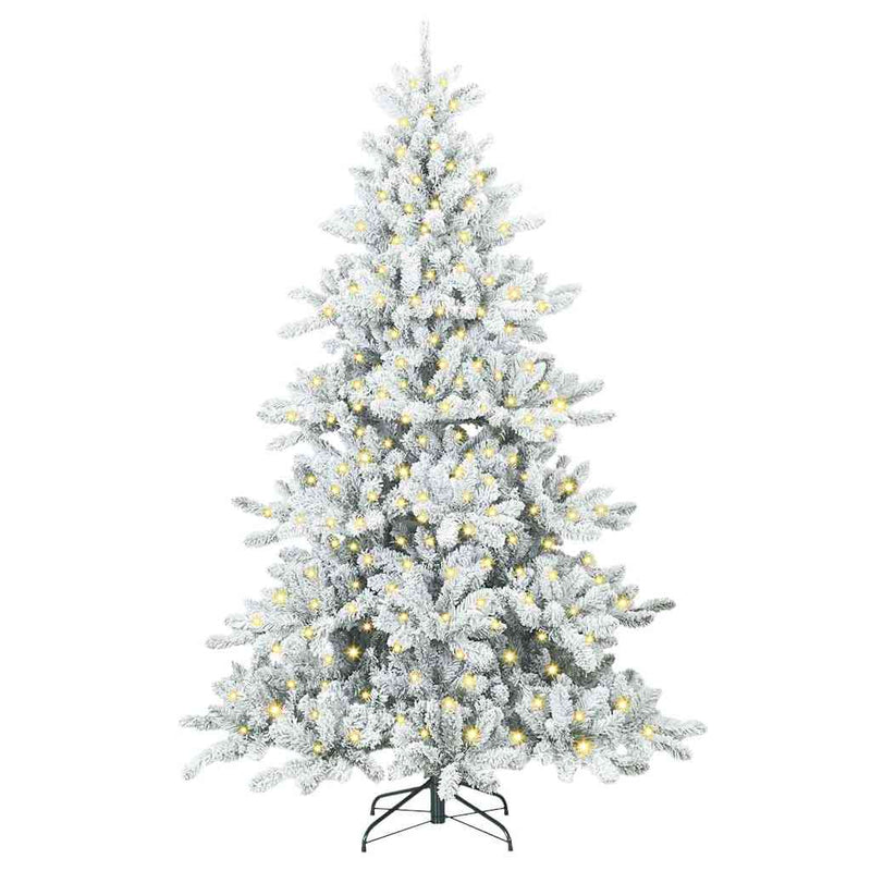 Afbeelding laden in galerijviewer, Vidaxl kunstmatige inklapbare kerstboom wit 210 cm pvc en staal
