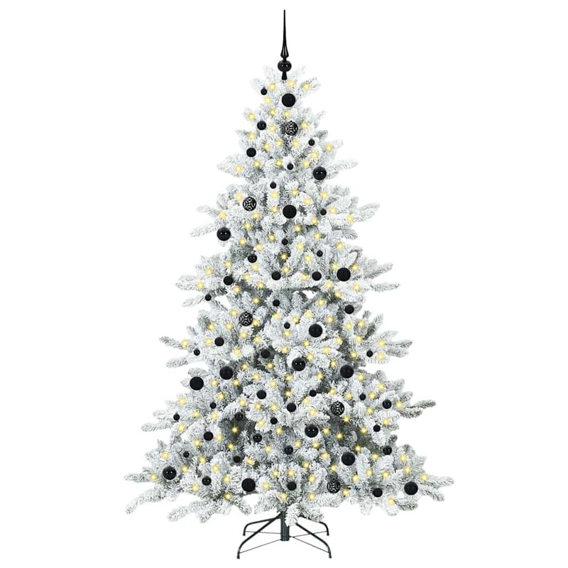 Chargez l'image dans la visionneuse de la galerie, Vidaxl kunstmatige inklapbare kerstboom wit 210 cm pvc en staal
