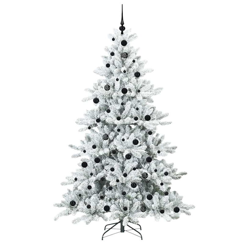 Chargez l'image dans la visionneuse de la galerie, Vidaxl kunstmatige inklapbare kerstboom wit 210 cm pvc en staal
