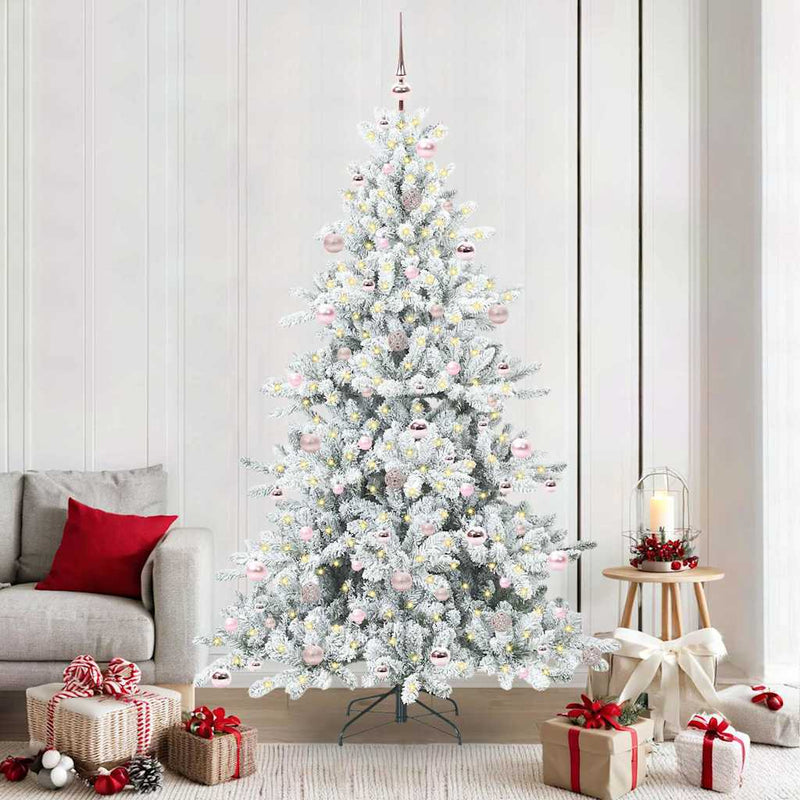 ギャラリービューアに画像をロードする, Vidaxl kunstmatige inklapbare kerstboom wit 210 cm pvc en staal

