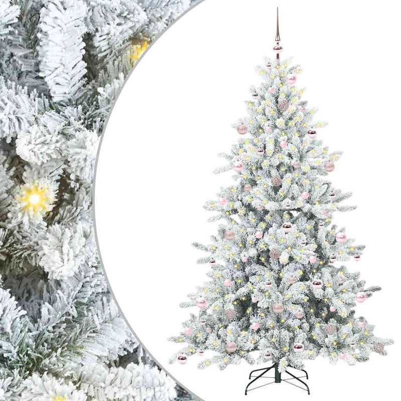 ギャラリービューアに画像をロードする, Vidaxl kunstmatige inklapbare kerstboom wit 210 cm pvc en staal
