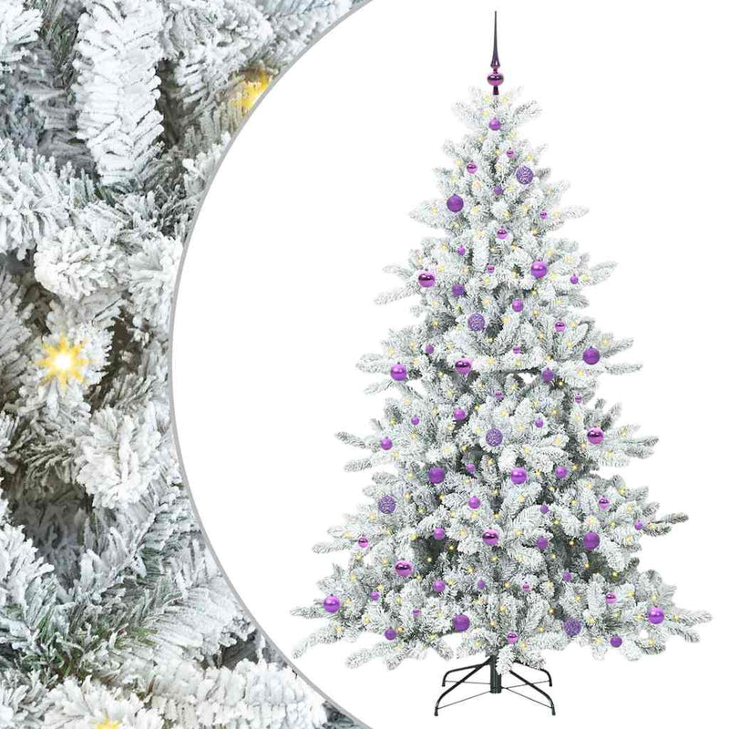 ギャラリービューアに画像をロードする, Vidaxl kunstmatige inklapbare kerstboom wit 210 cm pvc en staal
