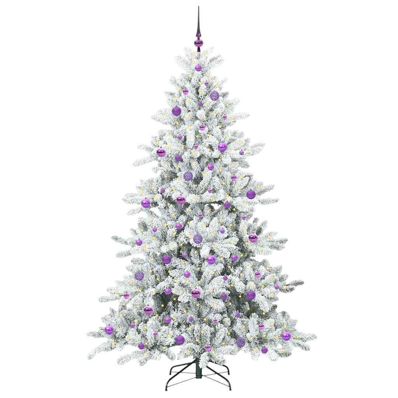 ギャラリービューアに画像をロードする, Vidaxl kunstmatige inklapbare kerstboom wit 210 cm pvc en staal
