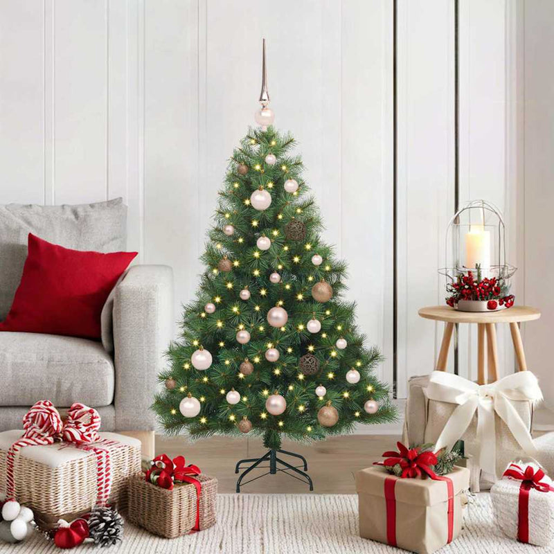 ギャラリービューアに画像をロードする, Vidaxl kunstkerstboom met 150 led met standaard groen 120 cm pe en pvc
