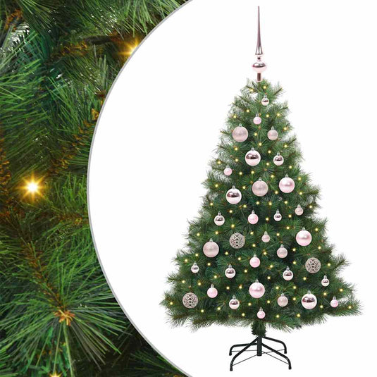 Vidaxl kunstkerstboom met 150 led met standaard groen 120 cm pe en pvc