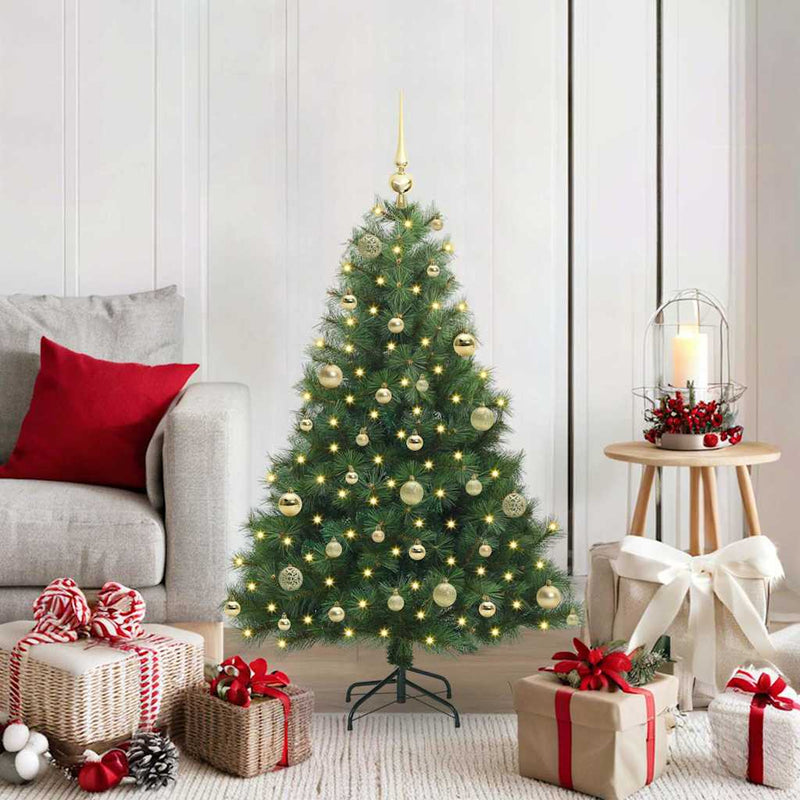 ギャラリービューアに画像をロードする, Vidaxl kunstkerstboom met 150 led met standaard groen 120 cm pe en pvc
