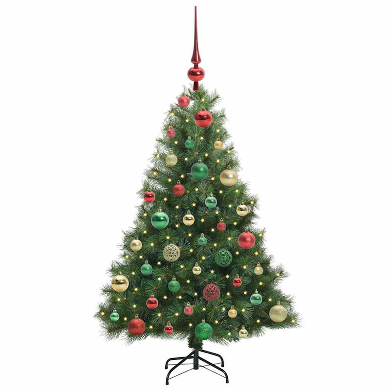 ギャラリービューアに画像をロードする, Vidaxl kunstkerstboom met 150 led met standaard groen 120 cm pe en pvc
