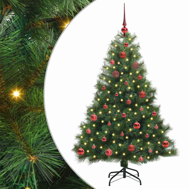 ギャラリービューアに画像をロードする, Vidaxl kunstkerstboom met 150 led met standaard groen 150 cm pe en pvc
