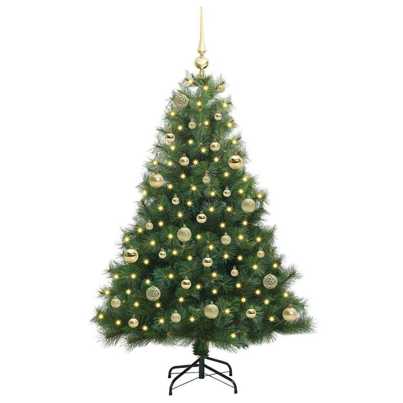 ギャラリービューアに画像をロードする, Vidaxl kunstkerstboom met 150 led met standaard groen 150 cm pe en pvc
