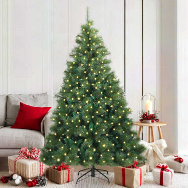 Vidaxl kunstkerstboom met 300 led met standaard groen 180 cm pe en pvc