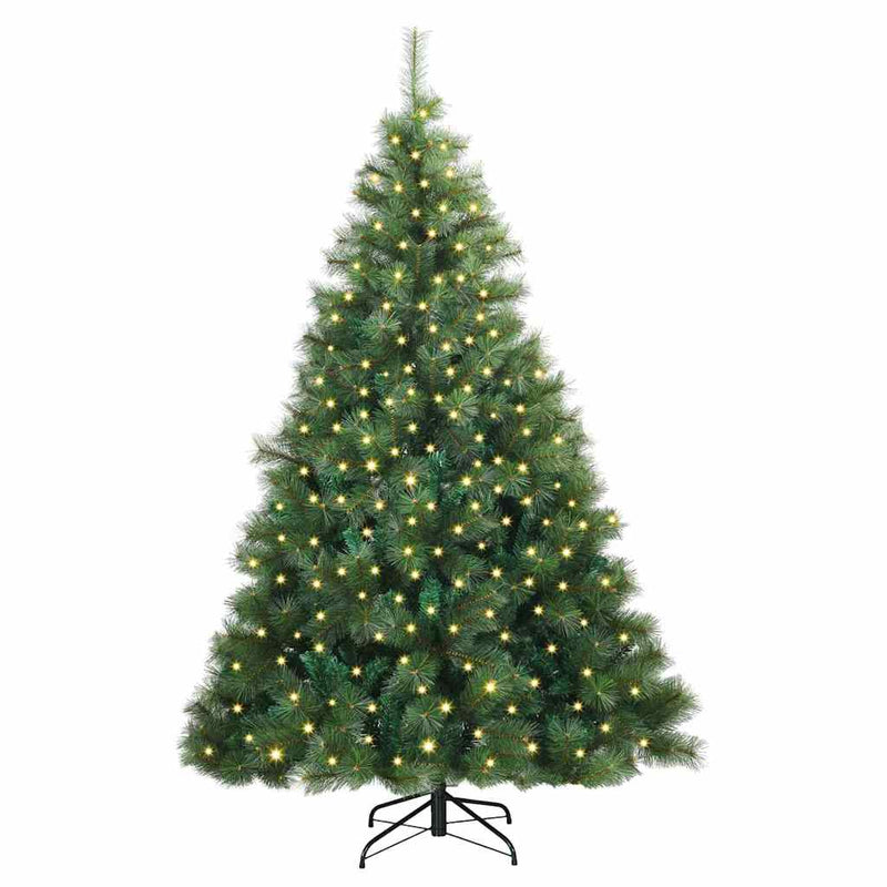 Chargez l'image dans la visionneuse de la galerie, Vidaxl kunstkerstboom met 300 led met standaard groen 180 cm pe en pvc
