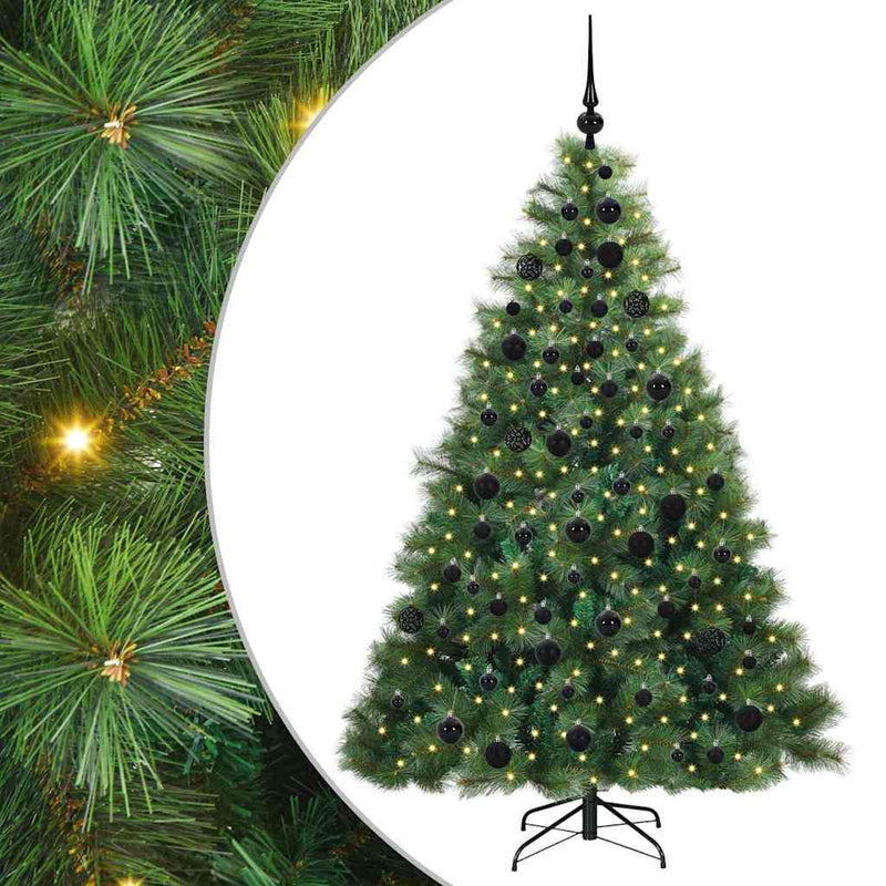 ギャラリービューアに画像をロードする, Vidaxl kunstkerstboom met 300 led met standaard groen 180 cm pe en pvc
