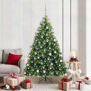 Vidaxl kunstkerstboom met 300 led met standaard groen 180 cm pe en pvc
