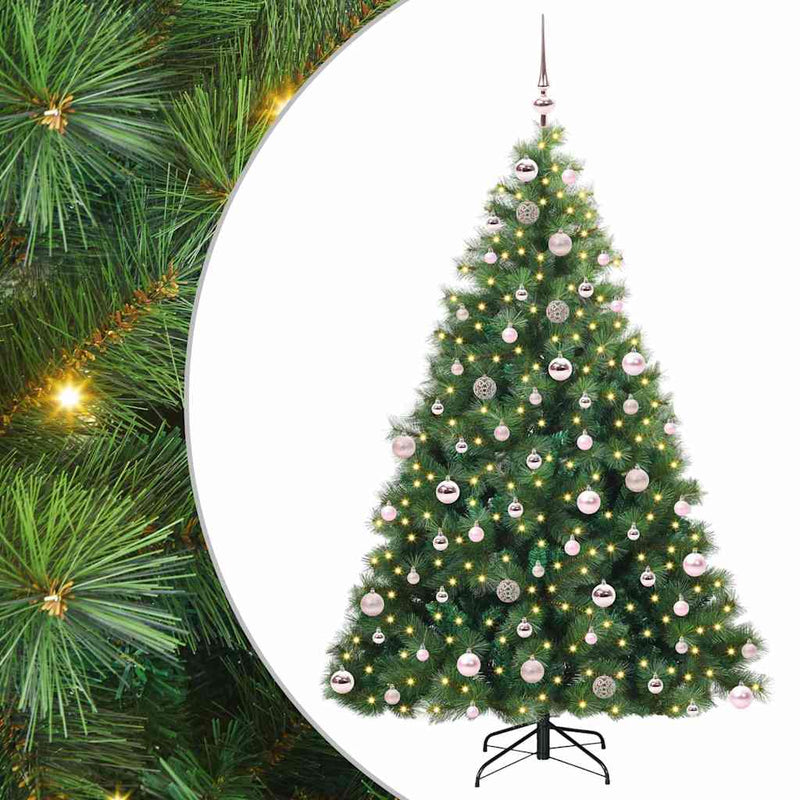 ギャラリービューアに画像をロードする, Vidaxl kunstkerstboom met 300 led met standaard groen 180 cm pe en pvc
