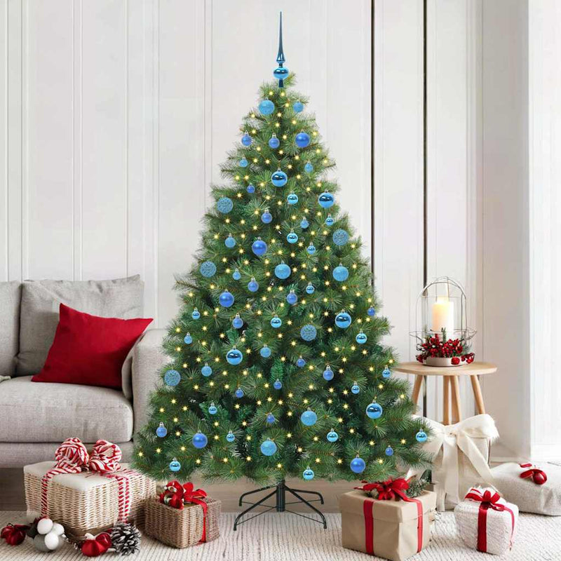 ギャラリービューアに画像をロードする, Vidaxl kunstkerstboom met 300 led met standaard groen 180 cm pe en pvc
