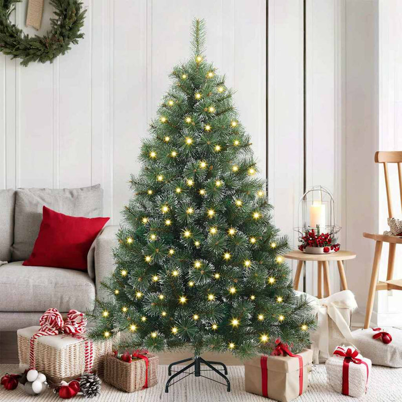 ギャラリービューアに画像をロードする, Vidaxl kunstkerstboom met 150 led met standaard groen 150 cm pe en pvc
