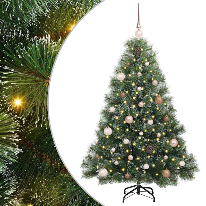 Afbeelding laden in galerijviewer, Vidaxl kunstkerstboom met 150 led met standaard groen 150 cm pe en pvc
