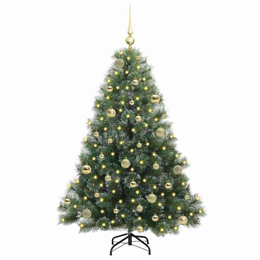 Vidaxl kunstkerstboom met 150 led met standaard groen 150 cm pe en pvc
