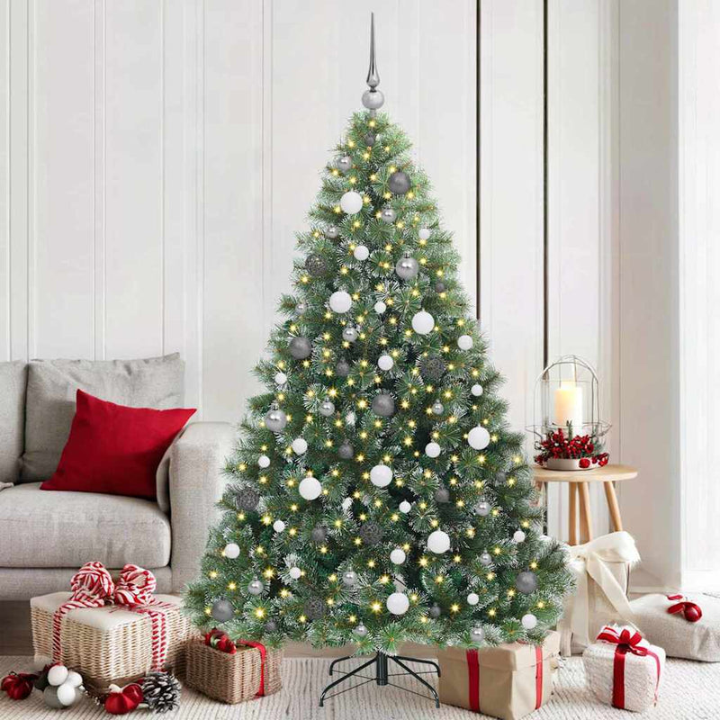 Chargez l'image dans la visionneuse de la galerie, Vidaxl kunstkerstboom met 300 led met standaard groen 180 cm pe en pvc
