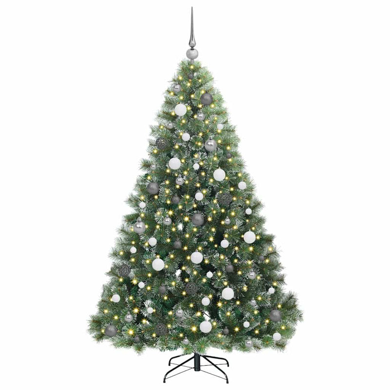 Chargez l'image dans la visionneuse de la galerie, Vidaxl kunstkerstboom met 300 led met standaard groen 180 cm pe en pvc
