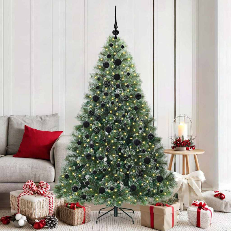 Chargez l'image dans la visionneuse de la galerie, Vidaxl kunstkerstboom met 300 led met standaard groen 180 cm pe en pvc
