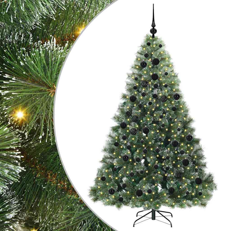 Chargez l'image dans la visionneuse de la galerie, Vidaxl kunstkerstboom met 300 led met standaard groen 180 cm pe en pvc
