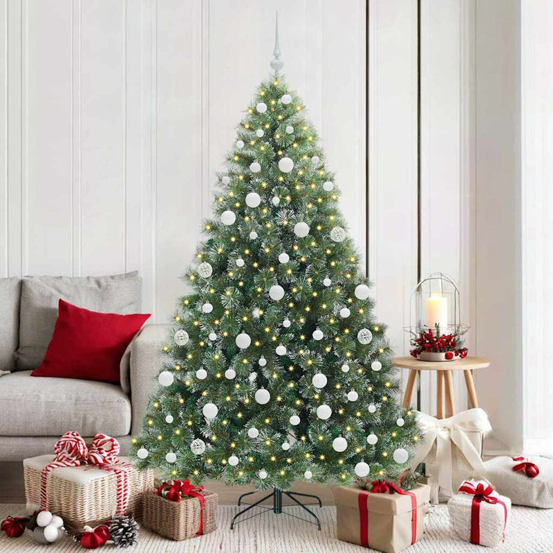Chargez l'image dans la visionneuse de la galerie, Vidaxl kunstkerstboom met 300 led met standaard groen 180 cm pe en pvc
