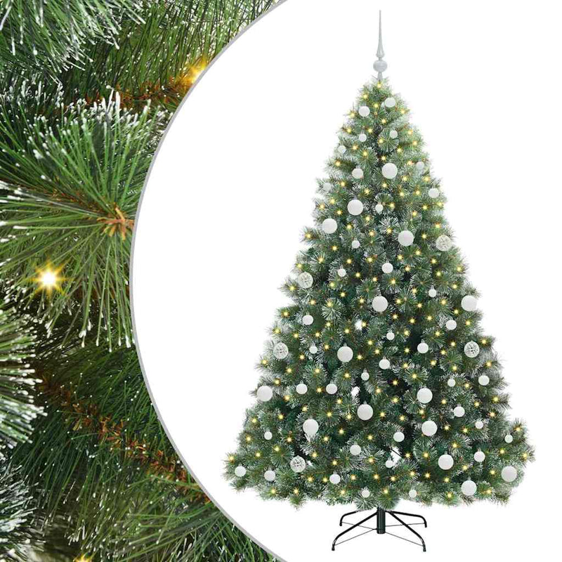 Chargez l'image dans la visionneuse de la galerie, Vidaxl kunstkerstboom met 300 led met standaard groen 180 cm pe en pvc
