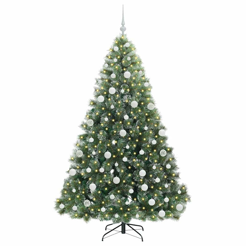Chargez l'image dans la visionneuse de la galerie, Vidaxl kunstkerstboom met 300 led met standaard groen 180 cm pe en pvc
