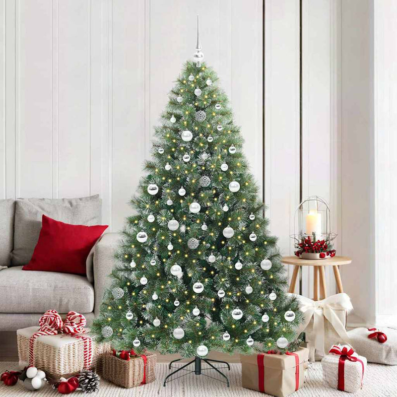Chargez l'image dans la visionneuse de la galerie, Vidaxl kunstkerstboom met 300 led met standaard groen 180 cm pe en pvc
