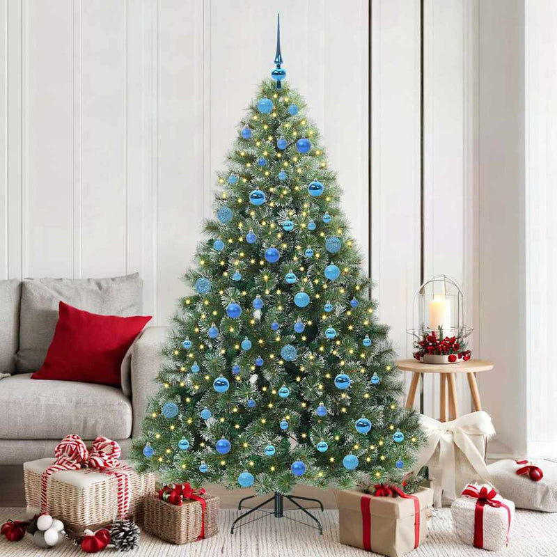 Chargez l'image dans la visionneuse de la galerie, Vidaxl kunstkerstboom met 300 led met standaard groen 180 cm pe en pvc
