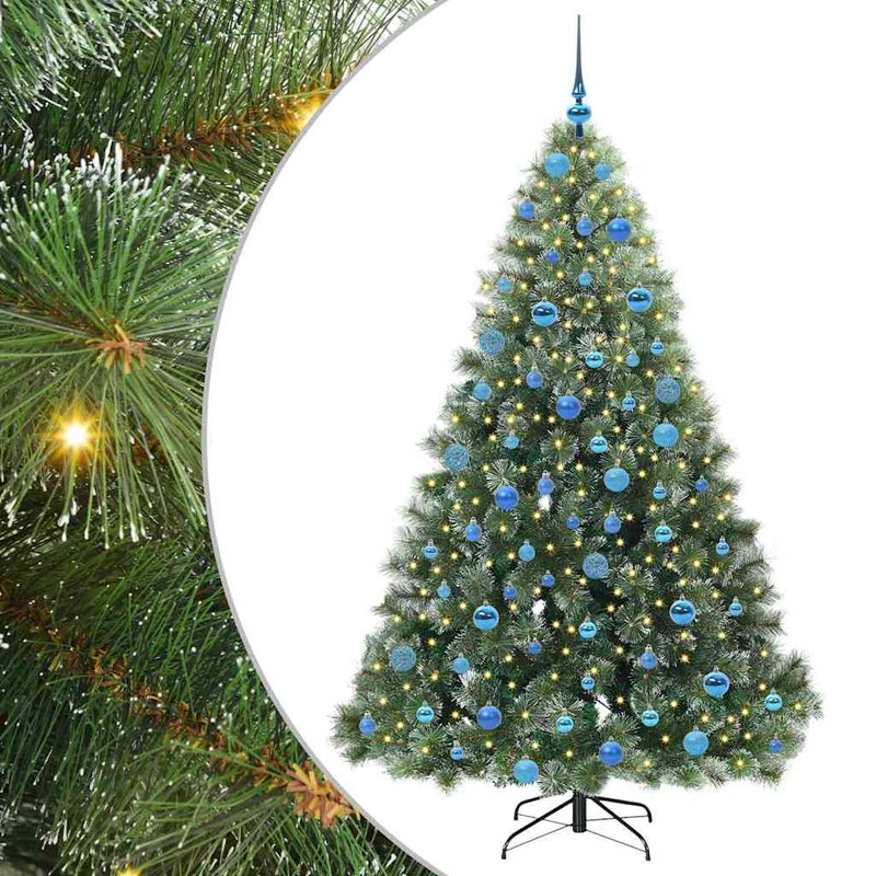 Chargez l'image dans la visionneuse de la galerie, Vidaxl kunstkerstboom met 300 led met standaard groen 180 cm pe en pvc
