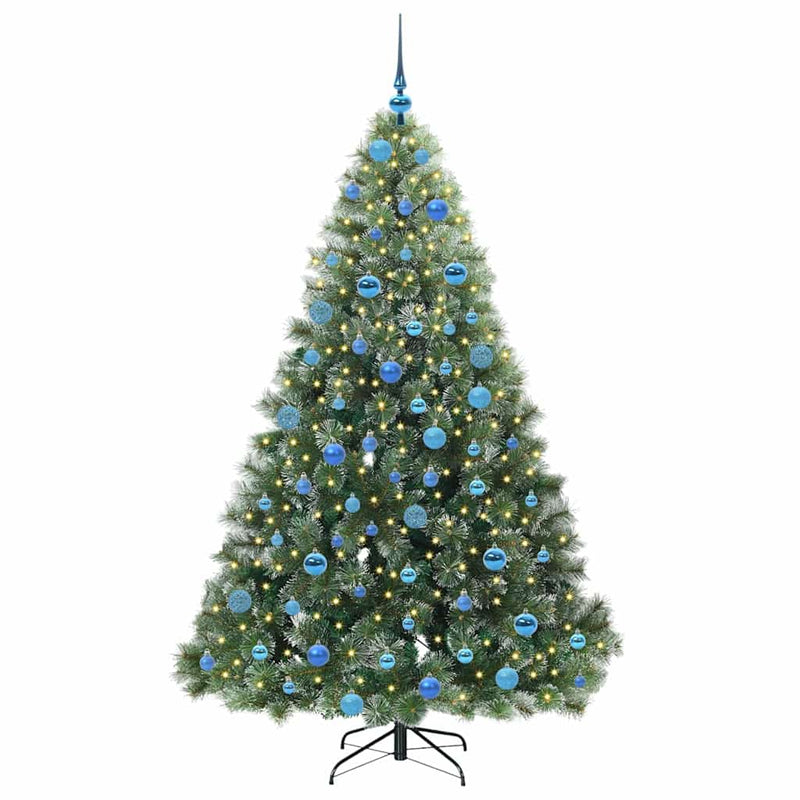 Chargez l'image dans la visionneuse de la galerie, Vidaxl kunstkerstboom met 300 led met standaard groen 180 cm pe en pvc
