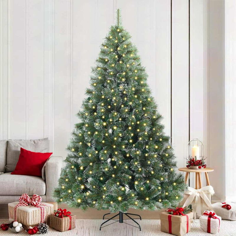 ギャラリービューアに画像をロードする, Vidaxl kunstkerstboom met 300 led met standaard groen 210 cm pe en pvc
