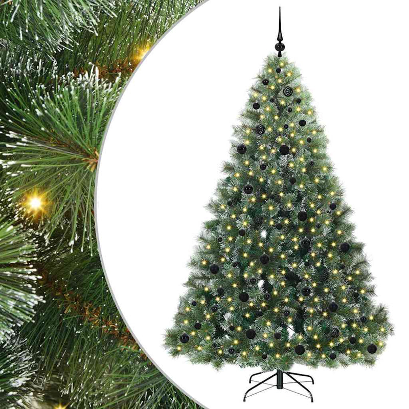 Chargez l'image dans la visionneuse de la galerie, Vidaxl kunstkerstboom met 300 led met standaard groen 210 cm pe en pvc
