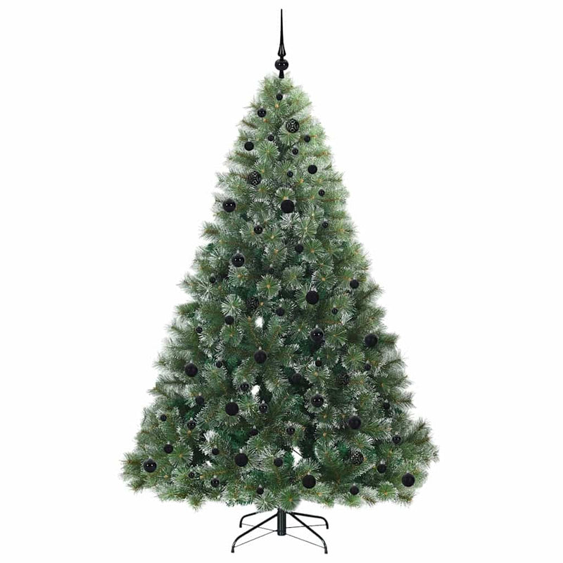 Chargez l'image dans la visionneuse de la galerie, Vidaxl kunstkerstboom met 300 led met standaard groen 210 cm pe en pvc
