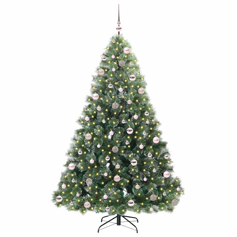 Chargez l'image dans la visionneuse de la galerie, Vidaxl kunstkerstboom met 300 led met standaard groen 210 cm pe en pvc
